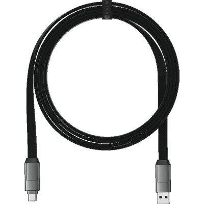 Câble USB Incharge 6 Max de Rolling Square - 1,5m - Noir - Publicité Câble USB Incharge 6 Max de Rolling Square - 1,5m - Noir - Publicité