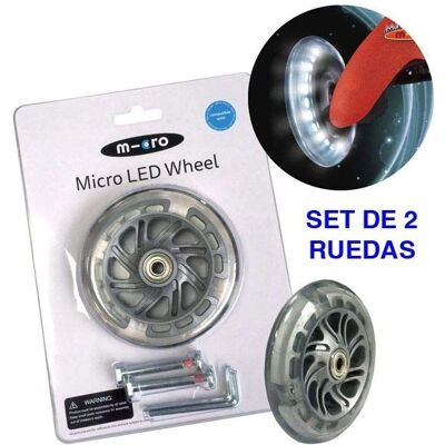 Set di ruote LED per Micro Scooter - 120mm Set di ruote LED per Micro Scooter - 120mm