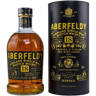 Aberfeldy 18 Jahre Highland Single Malt - Rotwein-Fass Aberfeldy 18 Jahre Highland Single Malt - Rotwein-Fass