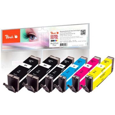 Peach 0F319856 cartouche d'encre - Pack de 6, Noir, Magenta, Jaune, Cyan Peach 0F319856 cartouche d'encre - Pack de 6, Noir, Magenta, Jaune, Cyan