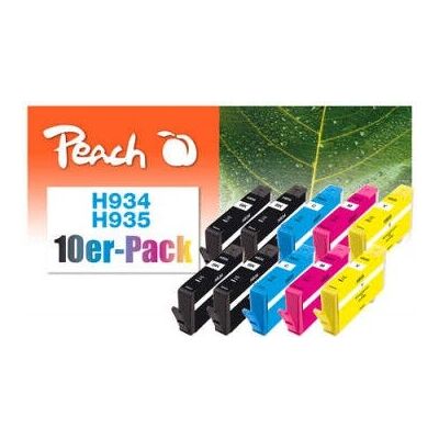 Peach 0F319988 cartouche d'encre - Noir, Cyan, Magenta, Jaune - Capacité standard - 10 pièces Peach 0F319988 cartouche d'encre - Noir, Cyan, Magenta, Jaune - Capacité standard - 10 pièces