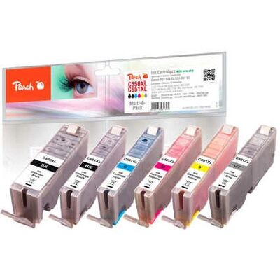 Cartouche d'encre Peach PI100-312 - Noir photo, cyan, gris, magenta, jaune - Publicité Cartouche d'encre Peach PI100-312 - Noir photo, cyan, gris, magenta, jaune - Publicité