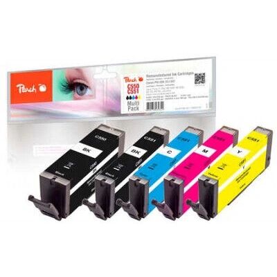 Cartouche d'encre Peach PGI-550 CLI551 - Pack multiple - 5 couleurs Cartouche d'encre Peach PGI-550 CLI551 - Pack multiple - 5 couleurs