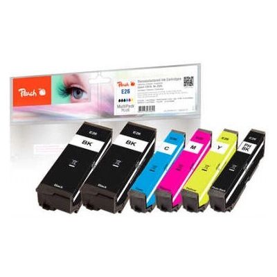 Peach 320172 Tintenpatrone - 6 Stück - Kompatibel mit Epson, Standardausbeute, Schwarz, Cyan, Magenta, Gelb Peach 320172 Tintenpatrone - 6 Stück - Kompatibel mit Epson, Standardausbeute, Schwarz, Cyan, Magenta, Gelb
