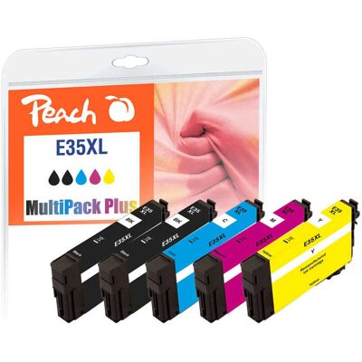 Cartucce di inchiostro Peach 320265 - Alta resa nero, ciano, magenta, giallo Cartucce di inchiostro Peach 320265 - Alta resa nero, ciano, magenta, giallo