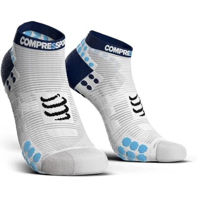 Compressport Pro Racing v3.0 Corsa Alta Bianco-Blu T3 - Calzini Compressport Pro Racing v3.0 Corsa Alta Bianco-Blu T3 - Calzini