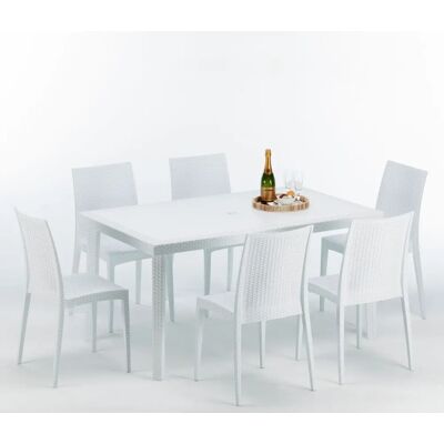 ProduceShop Conjunto de Muebles de Exterior Blanco S7050SETB6SBIB ProduceShop Conjunto de Muebles de Exterior Blanco S7050SETB6SBIB