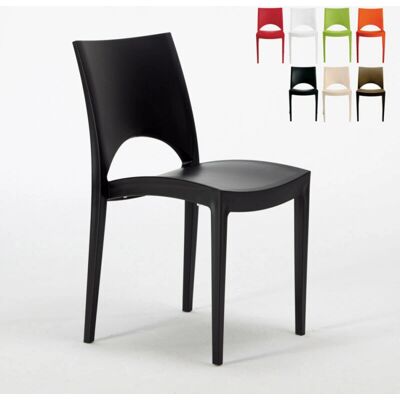 Silla apilable negra de polipropileno Grand Soleil Silla apilable negra de polipropileno Grand Soleil