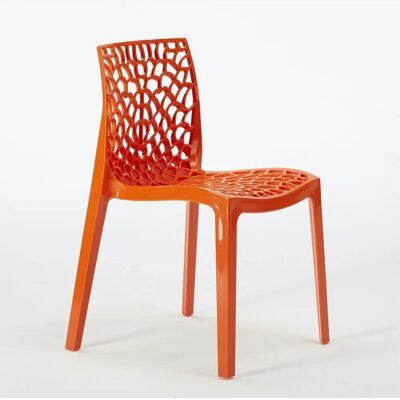 Silla apilable naranja de polipropileno de Grand Soleil - Muebles interior/exterior Silla apilable naranja de polipropileno de Grand Soleil - Muebles interior/exterior