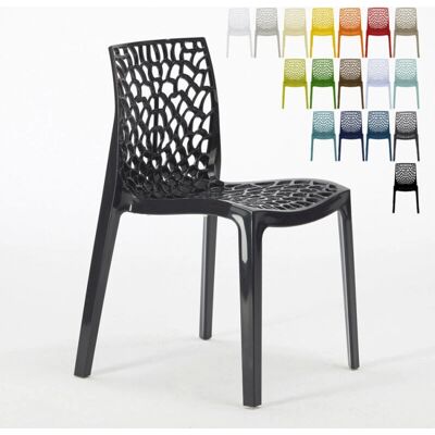 Grand Soleil - Silla Apilable Negra - Interior y Exterior Grand Soleil - Silla Apilable Negra - Interior y Exterior