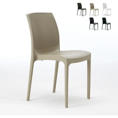 Silla de jardín apilable beige Grand Soleil - Muebles de jardín Silla de jardín apilable beige Grand Soleil - Muebles de jardín