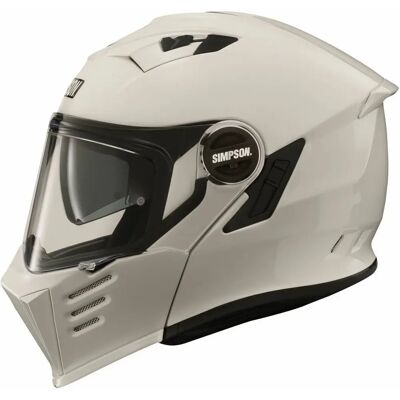Simpson Darksome Weiß Motorradhelm - Unisex, Größe S Simpson Darksome Weiß Motorradhelm - Unisex, Größe S