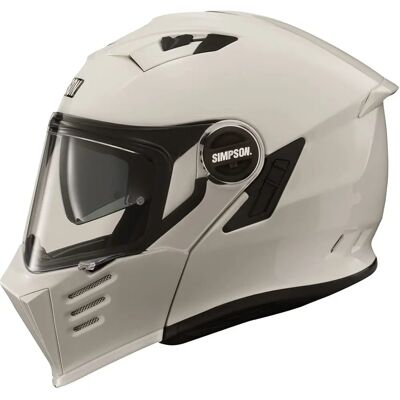 Simpson Darksome Weiß Motorradhelm - Unisex - L - Helm Simpson Darksome Weiß Motorradhelm - Unisex - L - Helm
