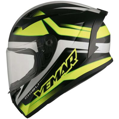 Vemar VH Ghibli Base Nero Giallo Fluo - Casco moto Vemar VH Ghibli Base Nero Giallo Fluo - Casco moto