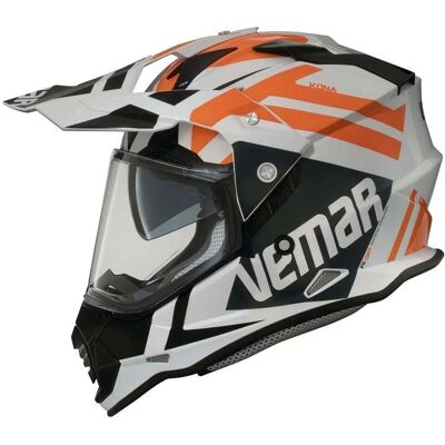 Vemar - Kona Desert - Bianco-Arancione - XS - Casco Vemar - Kona Desert - Bianco-Arancione - XS - Casco