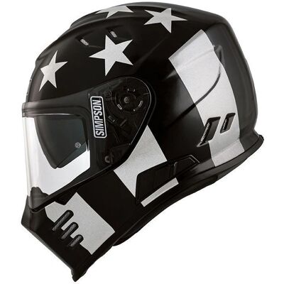 Simpson Venom Sting Rae Full Face Helmet - Black - XS - Motorcycle Helmet Simpson Venom Sting Rae Full Face Helmet - Black - XS - Motorcycle Helmet