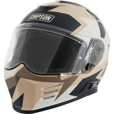 Casco Moto Simpson Venom Panzer 06 - Blu/Marrone - XL Casco Moto Simpson Venom Panzer 06 - Blu/Marrone - XL