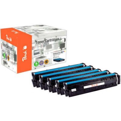 Ensemble de toner Peach PT1028 - Compatible HP - 5 pcs - Publicité Ensemble de toner Peach PT1028 - Compatible HP - 5 pcs - Publicité