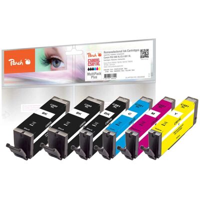 Cartouches d'encre haute capacité Peach PI100-379 - Noir, Cyan, Magenta, Jaune Cartouches d'encre haute capacité Peach PI100-379 - Noir, Cyan, Magenta, Jaune