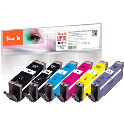 Peach 320676 Tintenpatrone - 6er Pack, Kompatibel Schwarz, Cyan, Magenta, Foto Schwarz, Foto Blau, Gelb Peach 320676 Tintenpatrone - 6er Pack, Kompatibel Schwarz, Cyan, Magenta, Foto Schwarz, Foto Blau, Gelb