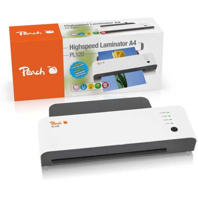 Peach PL120 Laminator - A4, 125μm, 600mm/min Peach PL120 Laminator - A4, 125μm, 600mm/min