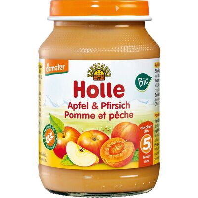Holle Comida para bebé orgánica - Manzana y Durazno - 190g Holle Comida para bebé orgánica - Manzana y Durazno - 190g