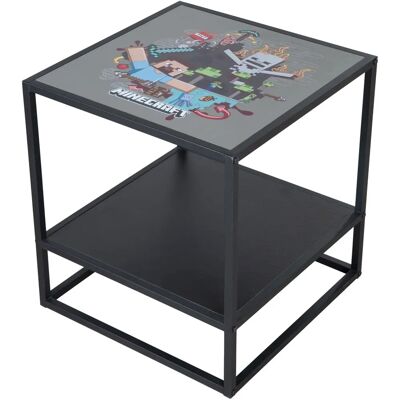 roba Minecraft Beistelltisch - 45x45x48cm - schwarz - Holz / Metall - Beistelltisch roba Minecraft Beistelltisch - 45x45x48cm - schwarz - Holz / Metall - Beistelltisch