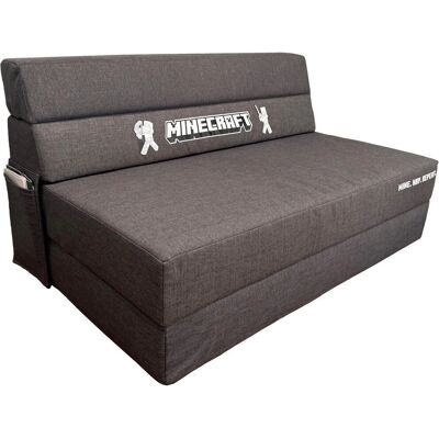 roba Minecraft Gaming Sofa - 119x80x80cm - Grau - Polyester / Schaumstoff - Gaming Sofa roba Minecraft Gaming Sofa - 119x80x80cm - Grau - Polyester / Schaumstoff - Gaming Sofa