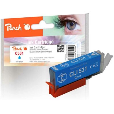 Cartouche d'encre cyan Peach PI100-500 - cartouche d'encre Cartouche d'encre cyan Peach PI100-500 - cartouche d'encre