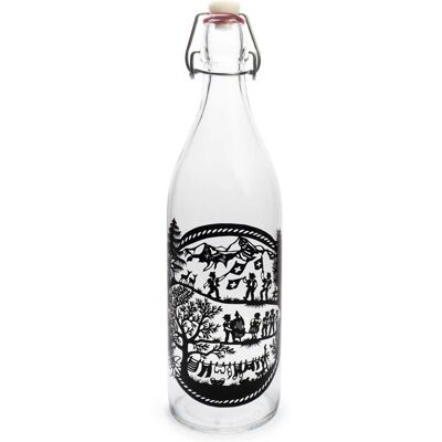 Trendform SC1005 Trinkflasche - 1L, Glas, Elegantes Scherenschnitt Trendform SC1005 Trinkflasche - 1L, Glas, Elegantes Scherenschnitt