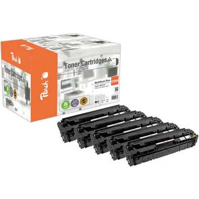Cartouche de toner Peach PT1103 - Pack de 5 - Noir, Cyan, Magenta, Jaune Cartouche de toner Peach PT1103 - Pack de 5 - Noir, Cyan, Magenta, Jaune