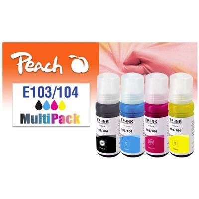 Cartouche d'encre Peach 321330 - 4 pièces - Débit standard - Noir, Cyan, Magenta, Jaune - Publicité Cartouche d'encre Peach 321330 - 4 pièces - Débit standard - Noir, Cyan, Magenta, Jaune - Publicité