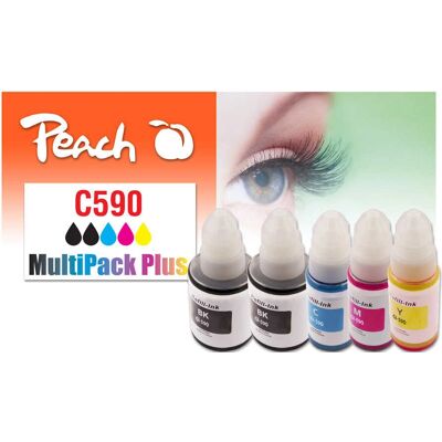Peach Canon GI-590 Multi-Pack Ink Cartridges - Color & Black Peach Canon GI-590 Multi-Pack Ink Cartridges - Color & Black
