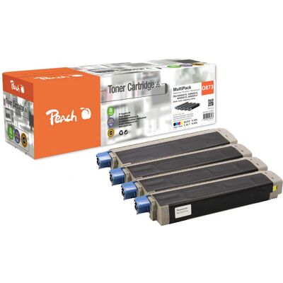 Peach 112487 Tonerpatrone - Mehrfarbig - Kompatibel mit OKI MC 873 - 4 Stück Peach 112487 Tonerpatrone - Mehrfarbig - Kompatibel mit OKI MC 873 - 4 Stück