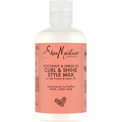 Shea Moisture Lait de Style Coco et Hibiscus Bouclés et Brillance - Lait de coiffage - Publicité Shea Moisture Lait de Style Coco et Hibiscus Bouclés et Brillance - Lait de coiffage - Publicité
