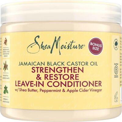 Shea Moisture Óleo de Rícino Preto da Jamaica Fortalece & Restaura Condicionador Leave-In Shea Moisture Óleo de Rícino Preto da Jamaica Fortalece & Restaura Condicionador Leave-In