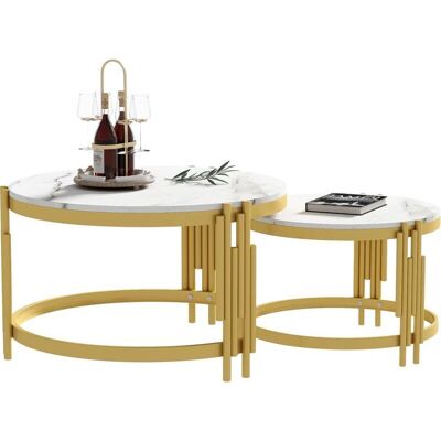 OKWISH - Modular tables - Marble-look top - Coffee tables OKWISH - Modular tables - Marble-look top - Coffee tables
