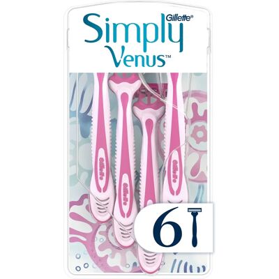 Gillette Simply Venus 4 Pezzi + 2 Gratis - Rasoi Gillette Simply Venus 4 Pezzi + 2 Gratis - Rasoi