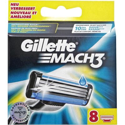 Gillette Mach3 Barberblade - Pakke med 8 til mænd Gillette Mach3 Barberblade - Pakke med 8 til mænd
