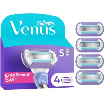 Gillette Venus Deluxe Smooth Swirl wymienne ostrza - 4 szt. Gillette Venus Deluxe Smooth Swirl wymienne ostrza - 4 szt.
