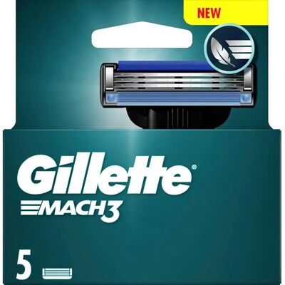 Gillette Mach3 Barberhøvler - 5 stk Gillette Mach3 Barberhøvler - 5 stk