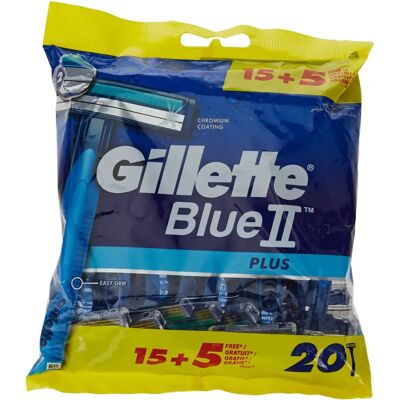Gillette BLUE II PLUS - Rasoir jetable 2 lames - Rasoirs Gillette BLUE II PLUS - Rasoir jetable 2 lames - Rasoirs