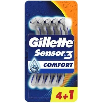 Gillette Sensor 3 Confort - Gillette de barbear manual - 4 unidades Gillette Sensor 3 Confort - Gillette de barbear manual - 4 unidades