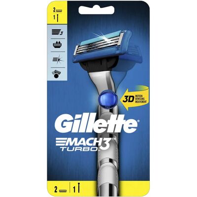 Gillette Mach3 Turbo Partahöylä - Partahöylä + 1 terä Gillette Mach3 Turbo Partahöylä - Partahöylä + 1 terä