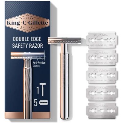 Tondeuse à Double Tranchant Gillette King C. - 5 lames - Publicité Tondeuse à Double Tranchant Gillette King C. - 5 lames - Publicité
