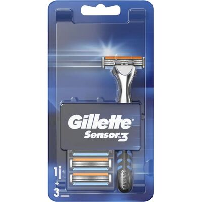 Gillette Sensor3 Rasoio + 3 Lame - Rasoio & Lamette Gillette Sensor3 Rasoio + 3 Lame - Rasoio & Lamette