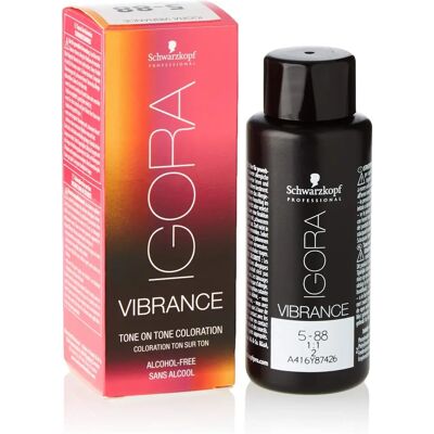 Schwarzkopf Igora Vibrance 5-88 Châtain Clair Rouge - Coloration - Publicité Schwarzkopf Igora Vibrance 5-88 Châtain Clair Rouge - Coloration - Publicité