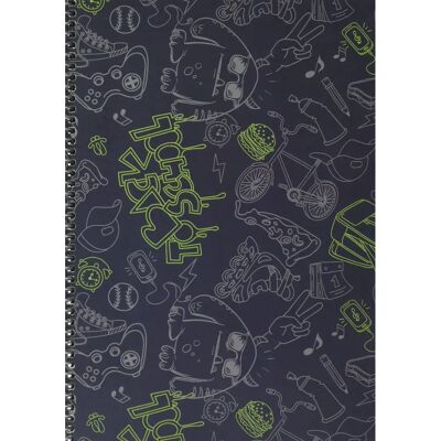 Totto Cahier A5 - Couverture Lignée Noire - Cahier Totto Cahier A5 - Couverture Lignée Noire - Cahier