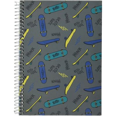 Cahier A5 Ligné Totto - Couverture rigide - 80 pages - Gris Cahier A5 Ligné Totto - Couverture rigide - 80 pages - Gris