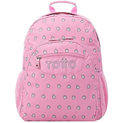 TOTTO - Acuareles - Cuori rosa - Adatto al carrello - Zaino TOTTO - Acuareles - Cuori rosa - Adatto al carrello - Zaino